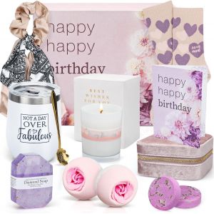 Trahoo-Cadeaux D'anniversaire Pour Femme, Coffret Cadeau Pour Petite Amie, Coffret Cadeau De Tasse À Vin, Coffret Cadeau De Salle De Bain, Cadeaux D'anniversaire Pour Votre Femme, Mère, Petite Amie, - Neuf