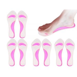 Semelles Auto-Adh&eacute;sives De Soutien De La Vo&ucirc;te Plantaire, 4 Paires, Roses - Neuf