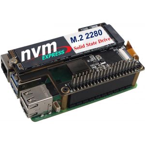 ZP511 PCIe to M.2 Key M NVMe Hat SSD Hard Drive Adapter Board PIP PCIe Peripheral Board Compatible with Raspberry Pi 5 Support Official Pi5 Active Cooler - Neuf
