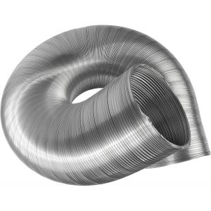 Tuyau flexible rond en aluminium DN 120 mm x 1,5 m de long pour chauffage et refroidissement, climatisation, sèche-linge, ventilateur d'extraction - Neuf