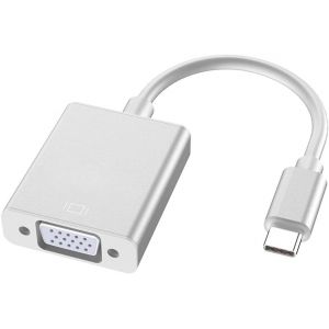 KALANKA-Adaptateur USB C vers VGA, Adaptateur Thunderbolt 3 (Type-C) mâle vers VGA Femelle Compatible avec Google Chromebook Pixel Mac Book Pro 2020,2019,2018, Lenovo 900, Dell XPS 13 - Neuf