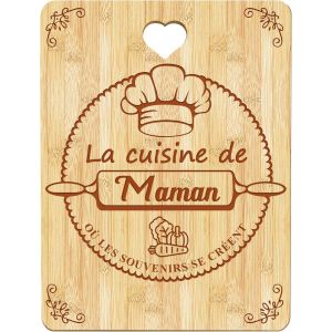 Tianyi-Cadeau Fete Des Meres, Cadeau Maman - Planche &Agrave; D&eacute;couper En Bambou Grav&eacute;e, Cadeau F&ecirc;te Des M&egrave;res, Cadeau Anniversaire Maman Original, Idee Cadeau Mere Cuisine - Neuf