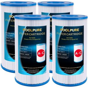 Filtre de Remplacement pour Type A ou C pour piscines Hors Sol Intex 29000E/59900E,Easy Set,Summer Escapes ou Summer Waves-Lot de 4 - Neuf