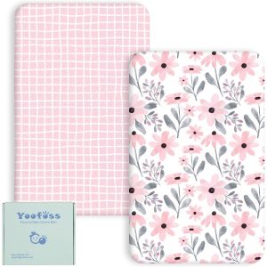 Lot De 2 Draps Housse Bebe Microfibre Respirante Prot&eacute;g&eacute; Matelas Ajustable Protection De Lit Matelas B&eacute;b&eacute; Amovible Y Lavable 50x89 Cm 50x90 Cm 55x90 Cm Pour Lit Berceau Et Matelas - Neuf