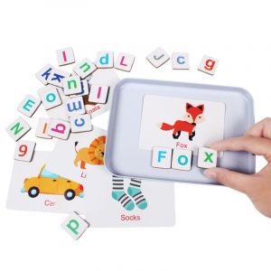 Jeu Éducatif en Bois avec Lettres et Chiffres Magnétiques, 78 Lettres, 20 Chiffres, 7 Symboles Mathématiques, 30 Cartes Illustrées pour Apprentissage Orthographe et Calcul, Enfants à Partir de 3 Ans - Neuf