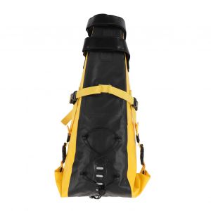 Sacoche De Selle De Velo 500d Pvc Jaune Et Noir, Impermeable, Antiderapante, 13 L, Pour Les Longues Randonnees - Neuf