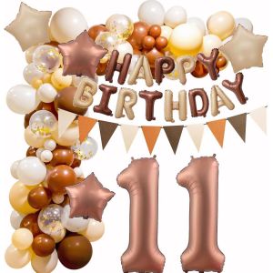 AYUHR-55 Ans Ballons Retro Marron, 55 Ans Anniversaire Femme Homme, Decoration 55 Ans Ballon Guirlande, 55 Ans Café Ballon Arch, 55 Ans Beige Vintage Ballon Decoration 55 Ans Anniversaire Décorations - Neuf