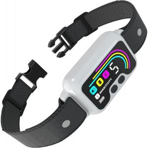 Collier Anti Aboiement Pour Chiens,3 Modes Son/Vibration/Choc Statique,8 Niveau D'intensité Réglables,Ip67 Étanche Et Rechargeable Pour Gros Petit Chiens - Neuf