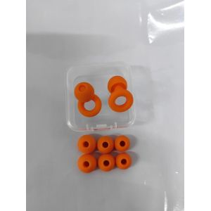 Euty-Bouchons D'oreille Anti-Bruit En Silicone,Réduction Du Bruit Du Sommeil,Annulation Insonorisée,Étanche,Protection D'oreille Souple Pour Natation-Orange A - Neuf