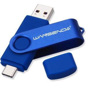 128 Go Clé USB Type C USB 3.0 OTG Flash Drive pour appareils Android de Type C/PC/Mac (128 Go,Bleu Marine) - Neuf
