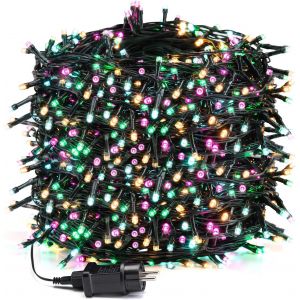 Guirlande Lumineuse 100M 1000Led Multicolore, Lumières Sapin De Noël 8 Modes Étanche Ip44 Décoration Extérieur Intérieur Pour Fête Chambre Mariage Jardin Soirée Multicolore[Z339] - Neuf