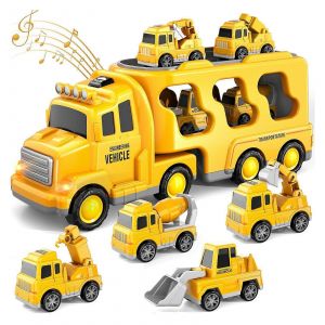 Voiture Toddel Toys pour garçons, jouet de construction moulé sous pression, véhicule porte-voitures, ensemble de jouets pour enfants, camion - Neuf
