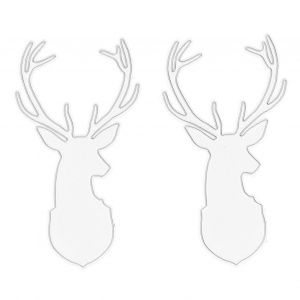 2pcs De D&eacute;coupe De D&eacute;coupe De No&euml;l Mignon De Forme De Cerf En M&eacute;tal Die Machine Pour Bricolage Scrapbook Carte D'invitation Photo Album - Neuf