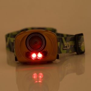 Lampe Frontale A Induction A 2 Boutons, 3 Modes, Avec Bandeau Reglable - Neuf