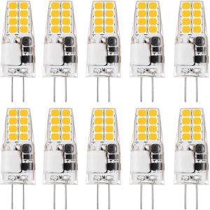 Kaleidoscope-Ampoules Led G4, Blanc Chaud 3000k Ac/Dc 12v 3w G4 Led 270lm, Equivalent Des Ampoules Halogènes 20w 30w, Non-Dimmable, 10 Pièces[Q3330] - Neuf