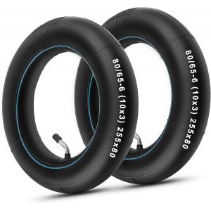 Inner Tube 255 X 80, 10 X 3 Inner Tube 10 Inch Electric Scooter For Kugoo M4 Pro, 80/65-6 Reinforced Inner Tube With Silver Valve 45&deg;, High Durability, Double Thickness, 2 Pieces - Neuf