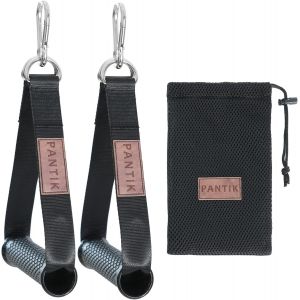 Lot De 2 Poignées D'exercice Lourdes Pour Machine De Gym - Résistantes - Double Anneaux En D - Bandes De Résistance - Poignées Étriers - Sangle En Nylon Abs Solide Avec Mousquetons[Ela710381] - Neuf
