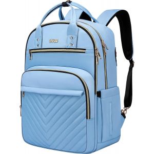 17.3 ""sac à dos d'ordinateur portable pour hommes,sac à dos de travail de voyage imperméable à l'eau sac à main élégant collège Business Teacher Nurse Computer bag,bleu - Neuf