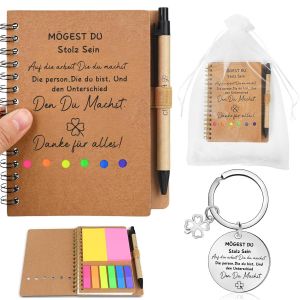Sunwuun Cadeau d'adieu pour collègues,cadeau d'adieu,cadeau d'adieu,carnet de notes,porte-clé,cadeau de remerciement,cadeau d'adieu pour collègues - Neuf