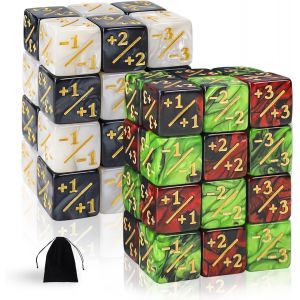 Jeu De Dés Token Cube Magic The Gathering Glitter Sparkle Dice,Cube De Loyauté Starry Marble D6 Cube Compatible Avec Mtg,Ccg,Card Gaming Accessoires,4 Couleurs - Neuf