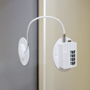 Serrure De R&eacute;frig&eacute;rateur &Agrave; Combinaison Pour Protection B&eacute;b&eacute; Et Enfant,Installation Facile,Aucun Outil N&eacute;cessaire Ni Per&ccedil;age,Serrure De Tiroir D'armoire,Serrure De S&eacute;curit&eacute; (1 Pi&egrave;ces,Blanc) - Neuf