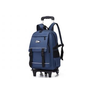 Sac &agrave; dos de voyage &agrave; roulettes, valise trolley bleue pour ordinateur portable 15,6 pouces - Neuf