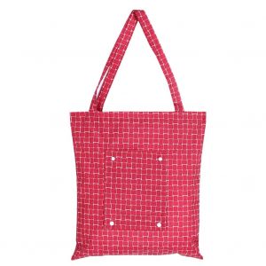 Hjlian Sac Fourre-Tout Pliable Et Reutilisable Pour Femme, Grande Capacite, Pour Fruits Et Legumes (Rouge) - Neuf