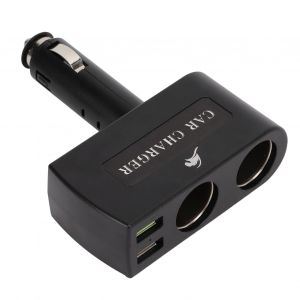 Adaptateur De Chargeur De Voiture Dc12-24 V Qc3.0, Double Port Usb, 2 Prises, Repartiteur Allume-Cigare, Pliable A 90¡Ã-180¡Ã - Neuf