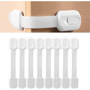 KALANKA-Lot de 8/10 Sécurité enfant pour armoire bébé - Sécurité enfant - Auto-adhésif pour serrure d'armoire sans perçage avec colle - Neuf