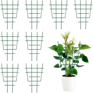 LETNERNY-Lot De 8 Mini Treillis De Support Pour Plantes Grimpantes - Support De Jardin Pour Plantes Grimpantes - Treillis Pour Plantes Grimpantes - Pour Plantes Grimpantes - En Plastique - À Monter S - Neuf