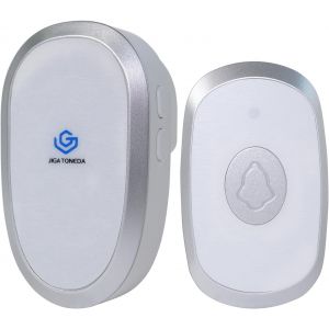 Sonnette sans fil alimentée par batterie, carillon de sonnette 38 mélodies, 110 db, portée de 150M, sonnettes avec LED clignotante, utilisation en extérieur - Neuf