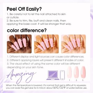 Gel Pour Extension D'ongle 60ml, Rose Violet Gel Construction Ongle Uv, Poligel À Ongle Nail Art Pour Les Débutant, Professionnel Et Salon De Manucure, Cadeau Pour Les Amateurs - Neuf