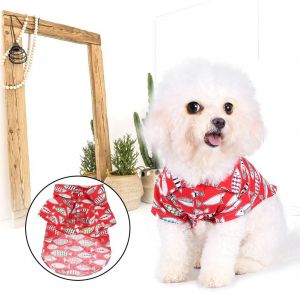 Hjlian T-Shirt Pour Chien Et Chat, Motif Poisson Imprime, Joli T-Shirt Pour Chiot (Rouge S) - Neuf