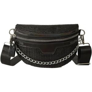 Sac banane &agrave; strass pour femme, sac &agrave; bandouli&egrave;re, pochette de taille, sac &agrave; main pour f&ecirc;te, voyage, plage - Neuf