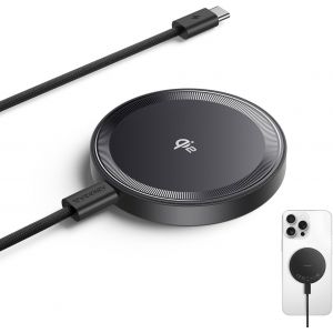 Chargeur Induction, Qi2 15W Pour Magsafe Chargeur, Tapis De Charge Rapide Pour Iphone 16 Pro Max/15/14/13/12, Samsung S25 Ultra, Chargeur Magn&eacute;tique Avec C&acirc;ble Usb-C De 5 Pieds (Nior) - Neuf