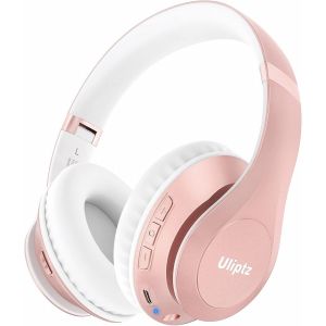 LORANKA-Casque Bluetooth sans Fil, 65 Heures de Lecture Casque sans Fil Bluetooth avec Micro 6 Modes EQ, Casque Audio Bluetooth 5.3 Pliable pour Voyage/Bureau/PC (Or Rose) - Neuf