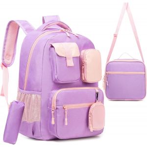 KALANKA-Sac à Dos Enfants,Sac à Dos pour Enfant Fille Primaire école,3 in 1 Sac a Dos Enfant - Neuf