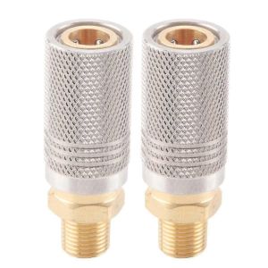 2pcs métal étendu pcp air charge adaptateur à dégagement rapide douille 1/8 bsp outil accessoires - Neuf