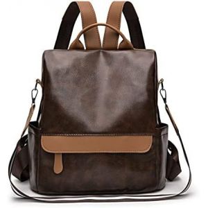 nzqaf-Sac à dos pour femme, sac à dos tendance en cuir PU antivol sac à main de voyage sac à dos bandoulière pour l'extérieur - Neuf
