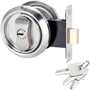 Tour à Mortaiser Serrure de la Porte, de l'Argent, Caché en retrait des Poignées de Porte, Serrures de Meubles, de Portes Coulissantes Serrure, la vie privée de la Poignée de Porte, Invisible à Encastrer Poignée de la Porte avec les Clés - Neuf