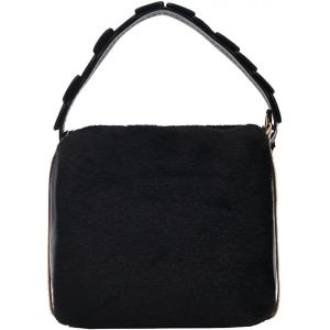 Senior-Sac À Main Moelleux En Peluche Pour Femme Capacité Moyenne Sacs Portés Épaule Sac À Bandoulière Léger Sac À Poignée Supérieure Sac Mes R Rétro Sac Fourre Tout Sac Hobo Noir[L3769] - Neuf