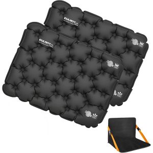 Acdsgd-Chaise De Sol Avec Dossier Dorsal + 2 Coussins D'assise Gonflables, 3 En 1 Coussin De Si&egrave;ge Portable, Pour Camping Plage Kayak Randonn&eacute;e Stade Ev&eacute;nements Sportifs Et Concerts - Neuf