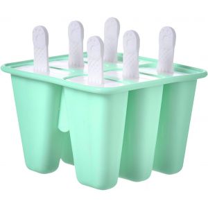 Eryi-Moule À Glace, Réutilisable Moules À Glace, Silicone Glace Moules, Moule À Popsicle, 6 Cavités Moules À Glace Maison, Pour La Préparation De Popsicles Crèmes Glacées Sorbets - Neuf