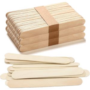 Tianyi-Lot De 150 Spatules En Bois - Cosmétiques Jetables Pour L'épilation - Bords Ronds Et Propres - Idéal Pour Travaux Manuels - 1,8 Cm X 15 Cm - Neuf