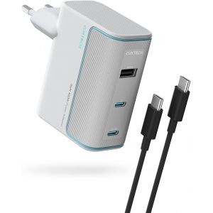 Chargeur USB C 100W, 3 Ports GaN III Tech et PPS PD3.0 Chargeur Rapide, Chargeur 100W USB C Rapide pour MacBook Air/Pro M4 M3, iPad Pro, iPhone 17/16, Samsung S24/S23, Xiaomi, Switch - Blanc - Neuf