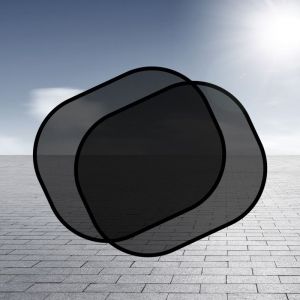 Noir - 2 Places De Soleil Tons, Noir Extra Uv/Protection Contre La Chaleur, Auto-Adhésif Pour Pare Pour Les Enfants, Rapide, Facile D'installation, Sac De Rangement Inclus, Taille 51 X 31 Cm - Neuf