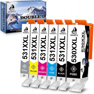 ERYI-Pgi-530 Cli-531 Xxl Cartouches D'Encre Compatible Pour Canon 530 531 Pgi-530 Cli-531 Pour Canon Ts8750 Ts8751 (1 Pgbk,1 Noir,1 Cyan,1 Magenta,1 Jaune,1 Gray, 6-Pack) - Neuf