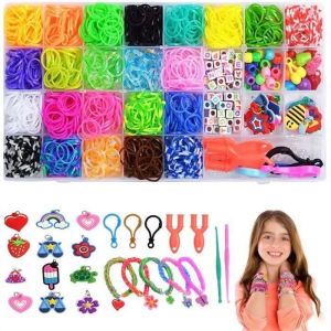 Kit De Métier À Tisser - Mingmei - Élastiques En Caoutchouc - Pour Enfants - Rose - Neuf