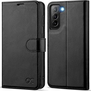 JGD-Coque Samsung Galaxy S21 FE, Antichoc TPU Housse Samsung S21 FE Cuir PU Portefeuille Etui [RFID Blocage] [Fentes pour Cartes] [B&eacute;quille] Coque pour Galaxy S21 FE(6,4 Pouces) - Noir - Neuf