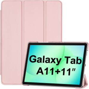 Coque pour Samsung Galaxy Tab A11+ (SM-X230) 2025/ A9+ (SM-X210) 2023 11&iexcl;&plusmn;, ?tui de Protection Tablette Galaxy Tab A11 Plus/A9 Plus 11 Pouce, Housse avec Veille/R&iquest;&iquest;veil Automatique -Rose Clair - Neuf